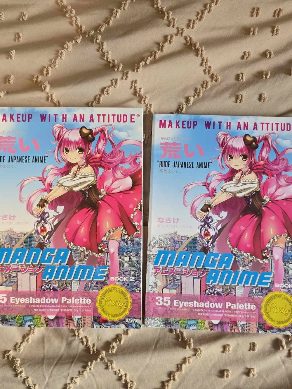 Rude Cosmetics Manga Anime - Book 2 W7323 35 Eyeshadow Palette Neutral